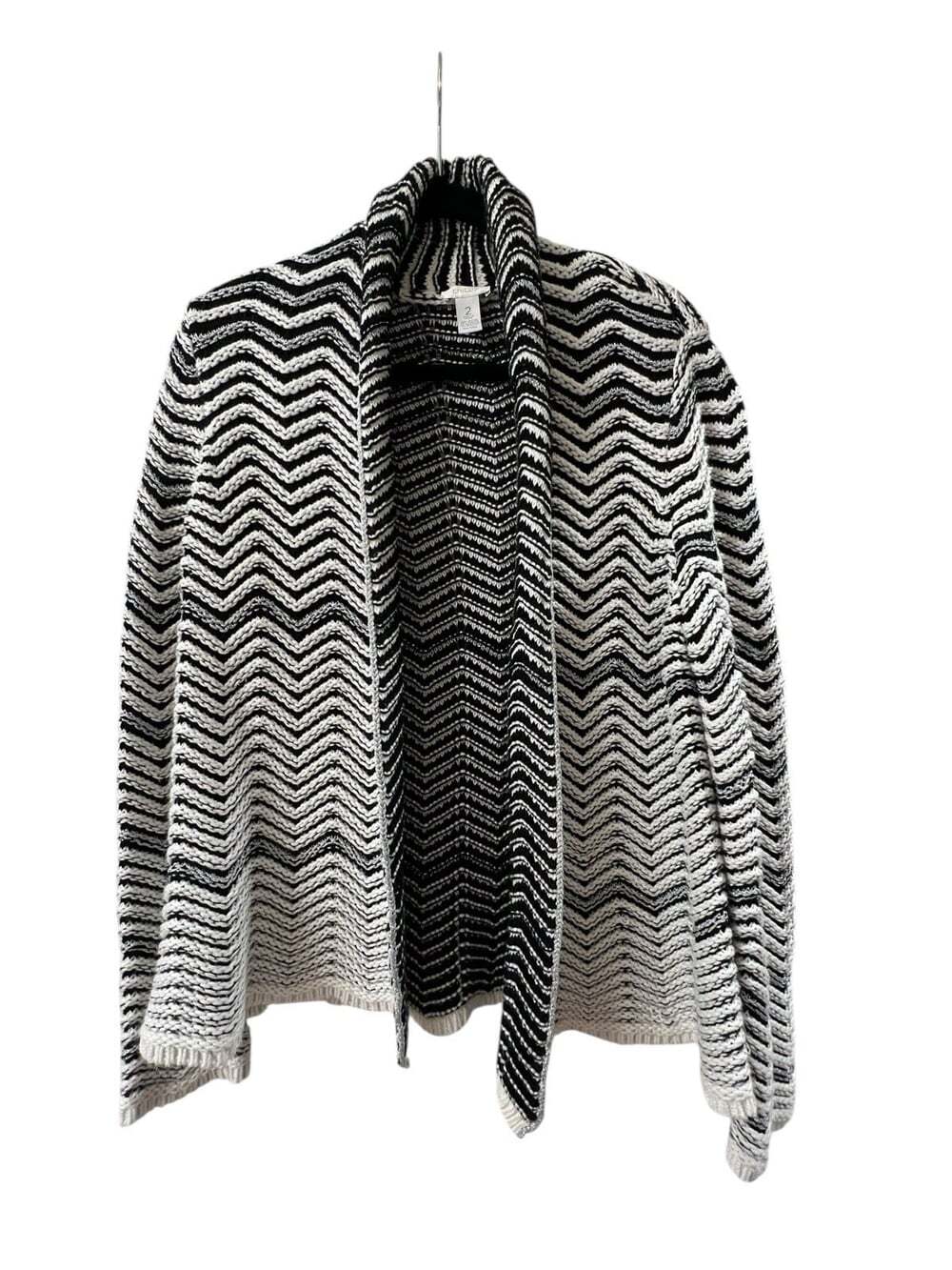 Chicos Open-Front Boho Chic Smart Casual Festive Office Cardigan Sweater- Sz 2/M